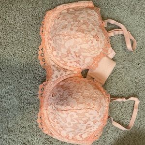 Peach colored Victoria’s Secret Body Bra